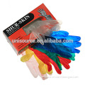 Different colormedical and food grade disposable clear vinyl gloves